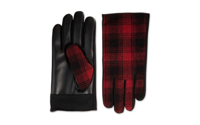  Signature Men’s Faux-Leather Driving Gloves