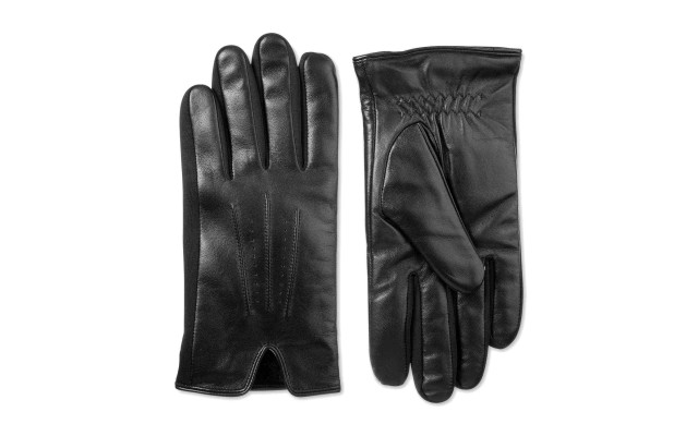  Signature Men’s Luggage SmarTouch Stretch Perforated Leather Gloves