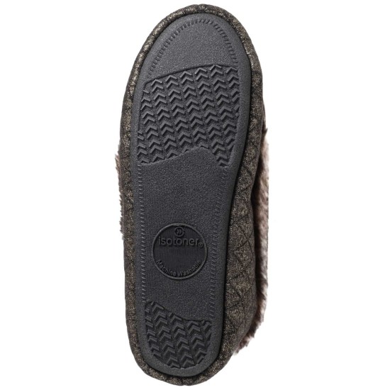  Signature Women’s Metallic Quilted Monica Moccasin Slippers