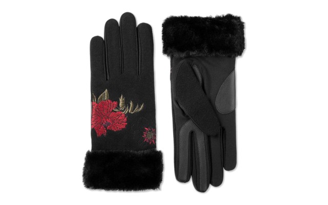  Signature Women’s Touchscreen Boiled Wool & Spandex Gloves