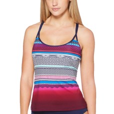 Jag Strappy-Back Top Women’s Swimsuit (Variegated Stripe, XL)