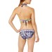 Tropical Palm Retro Hipster Bikini Bottoms Women’s Swimsuit (Navy, L)