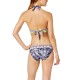  Tropical Palm Retro Hipster Bikini Bottoms Women’s Swimsuit (Navy, L)
