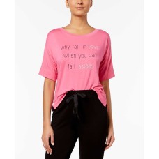 Jenni Graphic-Print Pajama Top (Pastel Pink, S)