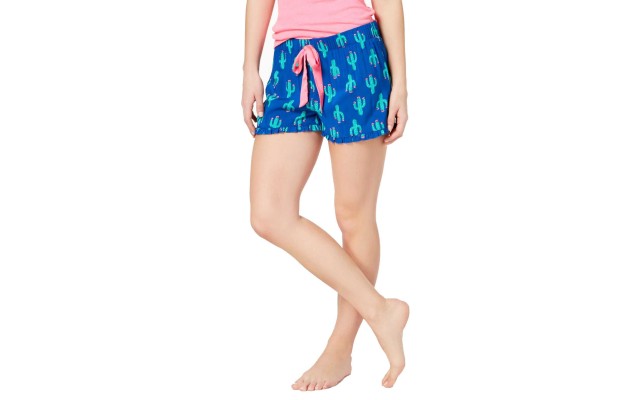  Printed Ruffle-trim Boxer Short (Summer Cactus, XXL)