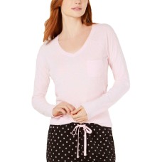 Jenni Ribbed Pajama Top (Pastel Pink, XS)