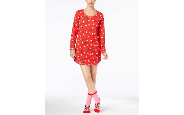  Women's by fer Moore Graphic Sleepshirt and Socks Sets