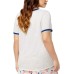  Women's by fer Moore Plus Size Graphic-Print Contrast-Trim Pajama Tops