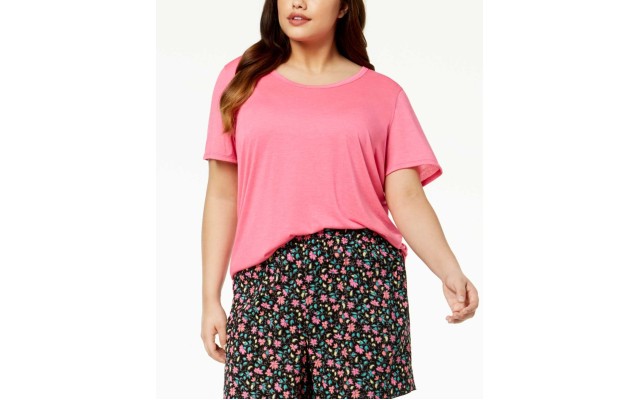  Women's by fer Moore Plus Size Solid Pajama T-Shirts