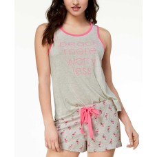 Jenni Women's Graphic-Print Contrast-Trim Pajama Tops