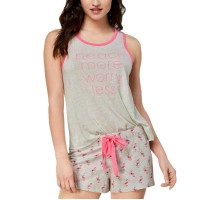 Jenni Women's Graphic-Print Contrast-Trim Pajama Tops