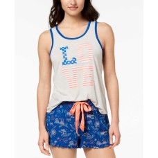 Jenni Women's Graphic-Print Contrast-Trim Pajama Tops