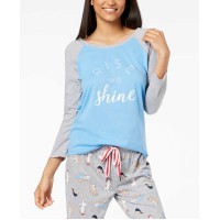 Jenni Women's Raglan-Sleeve Graphic Pajama Tops