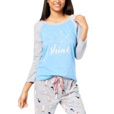 Jenni Women's Raglan-Sleeve Graphic Pajama Tops