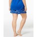  Woven Ruffle-Trim Boxer Shorts (Navy, 3X)