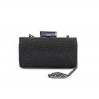 Jessica McClintock Womens Christiana Ball Mesh Minaudiere Handbag (Black , One Size)