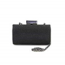 Jessica McClintock Womens Christiana Ball Mesh Minaudiere Handbag (Black , One Size)