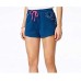 Jessica Simpson Juniors Crocheted Drawstring Denim Wash Short (Medium, Blue)
