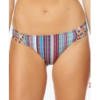 Jessica Simpson Strappy Bottoms Women’s Swimsuit (Striped, S)