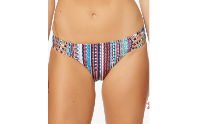  Strappy Bottoms Women’s Swimsuit (Striped, S)