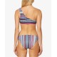  Strappy Bottoms Women’s Swimsuit (Striped, S)