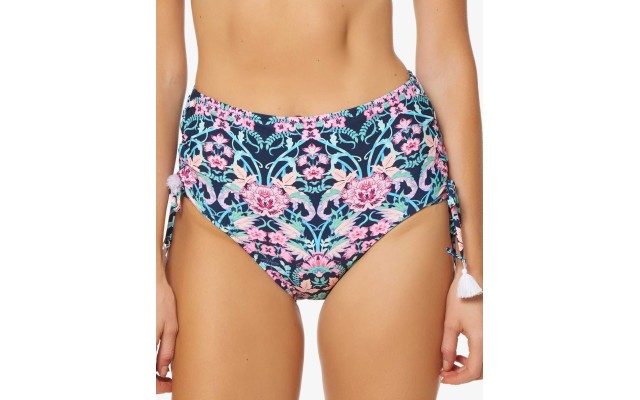  Women's High-Waist Lace-Up Bottoms Swimsuit