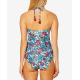  Women's Printed Side-Shirred Hipster Swim Bottoms Swimsuit