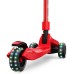  Saturn Folding 3-Wheel Kick Scooter with Light-Up Stem & Deck, Lean-to-Steer Design with Sturdy Wide Deck & Adjustable Height, for Kids 3 & Up