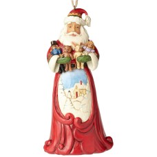 Jim Shore Santa Hugging Stuffed Animals Hanging Ornament