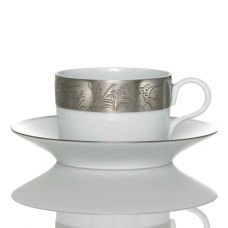 JL Coquet Limoges Dalene Khazard Platinum France Saucer
