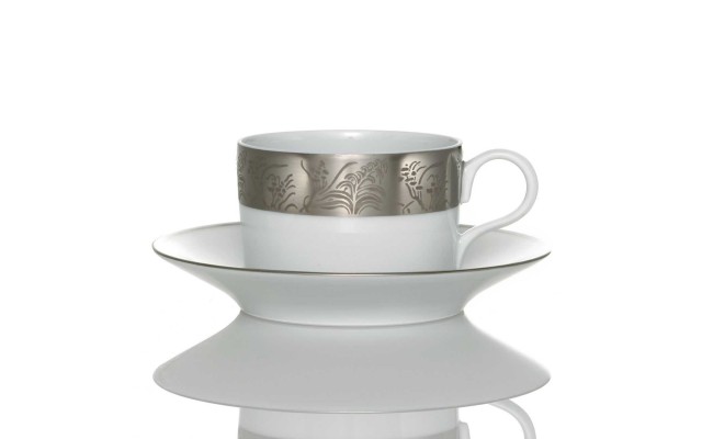  Limoges Dalene Khazard Platinum France Saucer