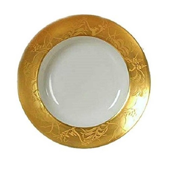  Limoges France Khazard Gold Round Platter Hand Painted Hand Engraved