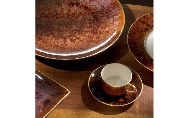  Tea Saucer (Tortoise/Gold)