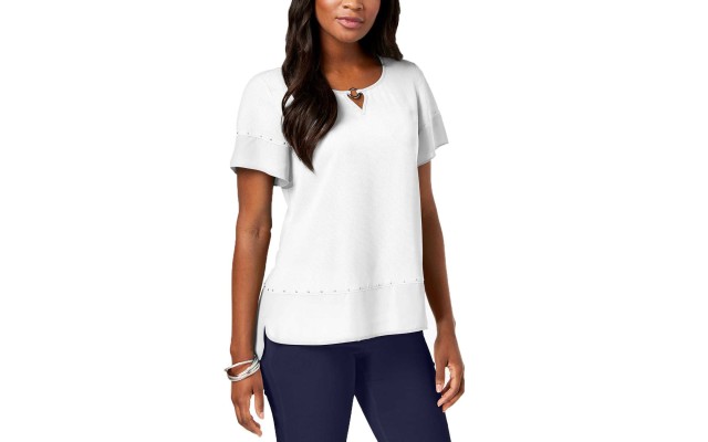  Studded High-Low Top (White)