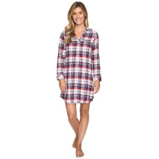 Jockey Women’s Flannel Plaid Sleepshirt (Holiday Tartan, M)