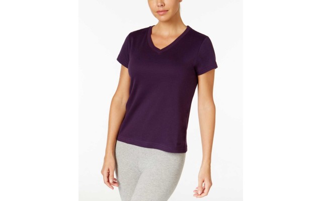  Women’s Sleepwear Short Sleeve Tee (Eggplant, S)