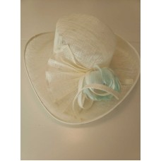 Josette Sinamay Portrait Brim Wide Hat (Pastel Green)