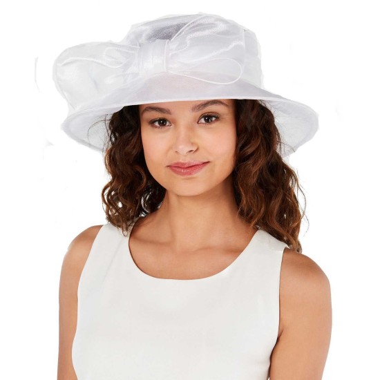  Women’s Organza-Bow Sun Hats