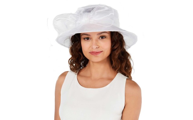  Women’s Organza-Bow Sun Hats