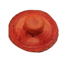 Josette Womens Red Floppy Dress Hat (Red)