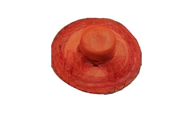  Womens Red Floppy Dress Hat (Red)