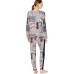  by Natori Women’s Peached Knit PJ Set (White/Multi, S)