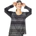  Women's Slumber Party Printed Pajama Sets, Violet/Black, X-Small