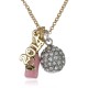 Juicy Couture New Year’s Charm Cluster Necklace, 19″