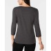  Cotton Goose-Graphic Top (Charcoal, L)