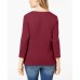  Cotton Studded Top (Merlot, XS)