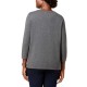  Embroidered 34-sleeve Sweater (Charcoal Heather Combo, M)