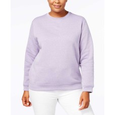 Karen Scott Plus Size Sweatshirt (Past Purple, 1X)