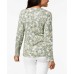  Printed Long Sleeve Henley Heather (Pastel Blue, S)