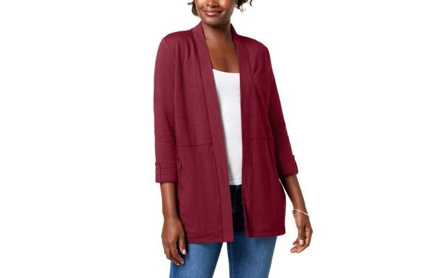 Women's 3/4-Sleeve Open-Front Cardigans